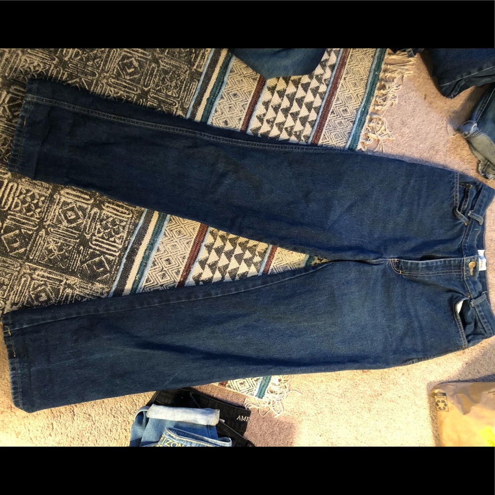 Calvin Klein straight legged high waisted jeans